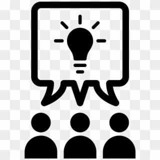 Icon Of Three People Brainstorming - Icone Equipe Png Clipart