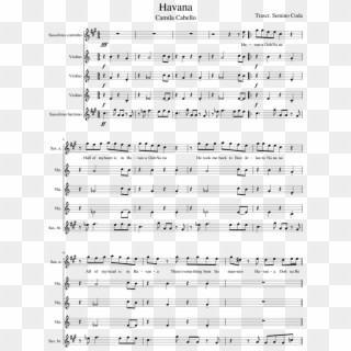 Havana - Camila Cabello - Hobbit Last Goodbye Flute Sheet Music Clipart