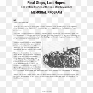 Final Steps, Last Hopes The Untold Stories Of The Nazi - Genocide Clipart