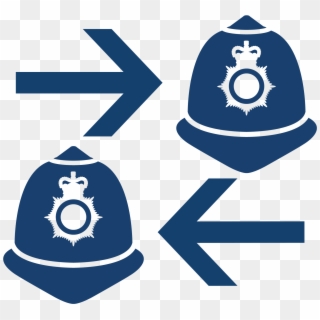Police Officer Transfers - Uk Policeman Hat Clipart - Png Download