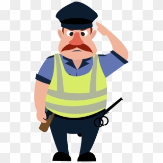 Salute Police Officer Security Guard People S - Security Guard Cartoon Clipart