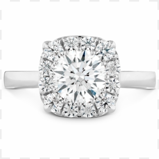 Round Diamond Engagement Ring Illusion Clipart