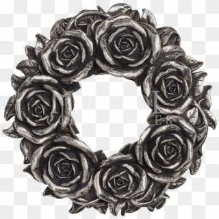 Black Rose Wreath Clipart