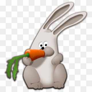 Small - Rabbit Eating Carrot Clipart - Png Download