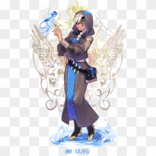 Ana Overwatch Video Game Art, Video Games, Character - Overwatch Characters Final Fantasy Clipart