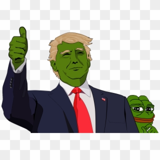 Mfw About The Election - Trump Pepe Thumbs Up Clipart