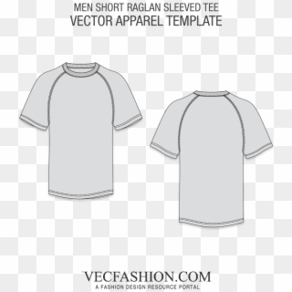 Collection Of Free Tshirt Vector Pattern - Short Sleeve Raglan Template Clipart
