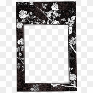 Picture Frames Black And White Black Rose Computer - Black Rose Frame Png Clipart