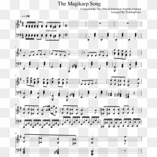 The Magikarp Song - Sheet Music Clipart