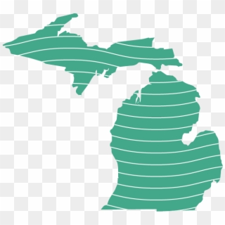 Michigan - Michigan Red Blue Counties Clipart