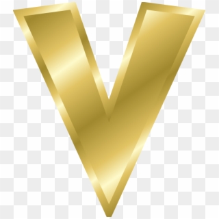 V Alphabet Png - Golden Letter V Png Clipart