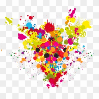 Paint Splatter, Clips, Op Art, Color Splash, Creative - Explosión De Colores Png Transparent Png