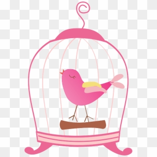 Png Transparent Library Cage Clipart Sad - Bird Cage Pink Png