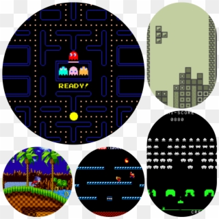 5 Classic Video Games V2 - Pacman Clipart
