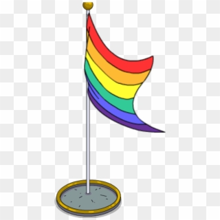 Rainbow Flag Pole - Rainbow Flag Clip Art - Png Download