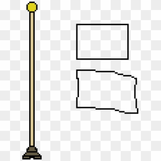 Flag Pole - Pixel Flag Pole Clipart