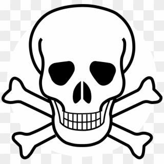 File - Death Skull - Svg - Skull And Crossbones Clipart