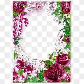 Frame Floral, Rose Frame, Flower Frame - Frame Flower Png Hd Clipart