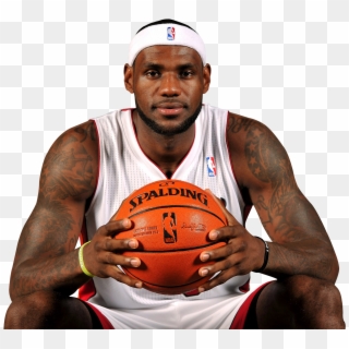 Lebron James With A Basketball Clipart