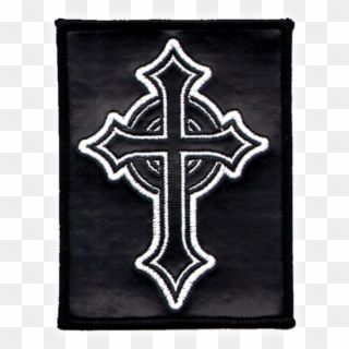 "celtic Cross" Patch - Gothic Cross Black Background Clipart