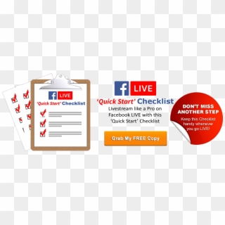 Fb Live Quickstart Checklist - Graphic Design Clipart