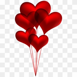 Red Heart Balloons Transparent Png Clip Art Image - Heart Balloons Clip Art