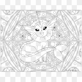 Vaporeon - Pokemon Colouring Pages For Adult Clipart