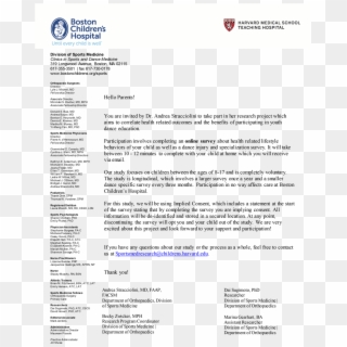 Urbanity Bostonballet 2018- Email To Parents - Boston Children's Hospital Clipart