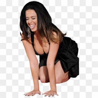 Katy Perry Kneeling With Her Tongue Out - Katy Perry Kneeling Clipart