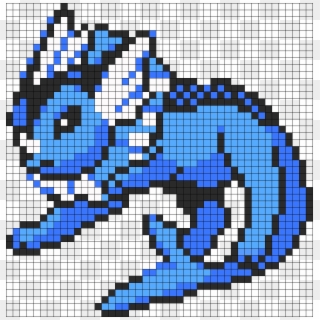 Vaporeon 134 Perler Bead Pattern / Bead Sprite - Minecraft Vaporeon Pixel Art Clipart