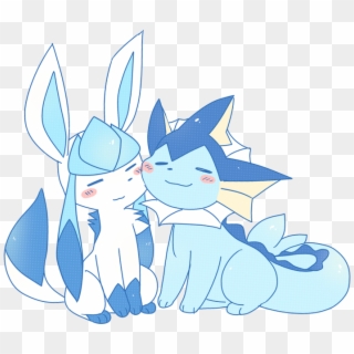 Vaporeon X Glaceon , Png Download - Cartoon Clipart