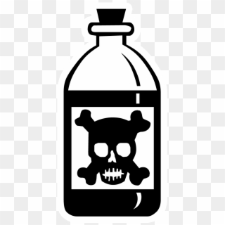 Poison Bottle Clip Art Black And White - Png Download