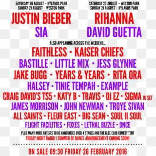 V Festival 2016 Lineup - V Festival Saturday Line Up Clipart
