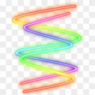 Neon Glow Glowing Zigzag Rainbow Freetoedit - Zig Zag Neon Png Clipart