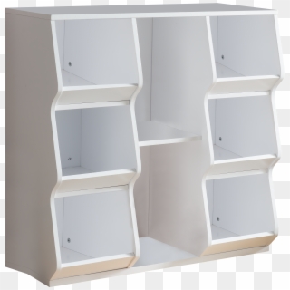 White Wood 8 Shelf Contemporary Kids Bookcase Storage Clipart