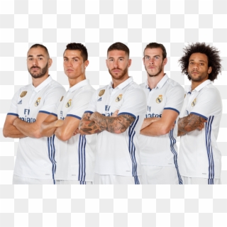 Las Estrellas Del Madrid Promocionan La Selfie - Real Madrid Jugadores Png Clipart
