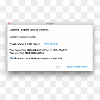 Please Try Alpha Version From Here - Telegram Desktop Crash Clipart