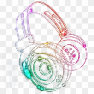 Music Vector Headset Dj Edm Headphone Disco Neon Lighti - Fones De Ouvido Coloridos Clipart