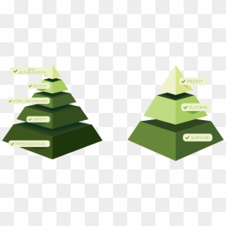 Maslows And Business Goals Pyramids - Christmas Tree Clipart