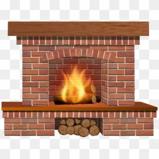 Christmas Fireplace Clipart - Png Download