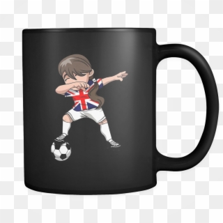 British Dabbing Soccer Girl - Wedding Mug Designs Clipart
