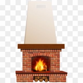 Fireplace Clipart Home - Christmas Fireplace Clipart - Png Download