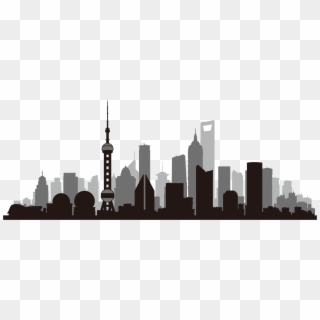 Thumb Image - Silhouette Shanghai Skyline Clipart
