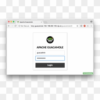 Guacamole Login Screen - Apache Guacamole Clipart