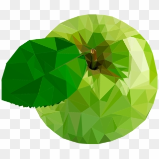 Green Apple Transparent Background - Зеленое Яблоко Вектор Clipart