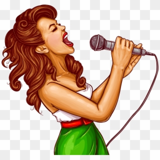 Download - Singing Girl Clipart