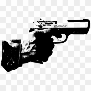 Black And White Gun Png Clipart