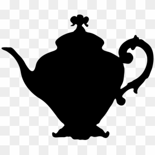 Teapot Silhouette Transparent Image Clipart - Alice In Wonderland Teapot Silhouette - Png Download