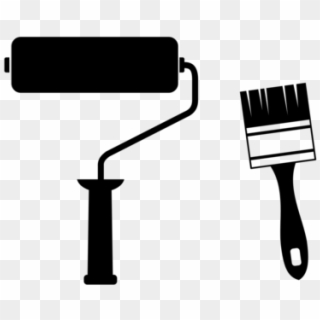 Paintbrush Paint Rollers House Painter And Decorator - Paint Roller Clip Art - Png Download