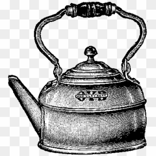 Antique Tea Pot - Tea Kettle Drawing Clipart
